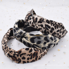 Wholesale Bohemian Leopard Pattern Satin Hair band Snake Print Hairband Knotted Head band customized Hair Accessories